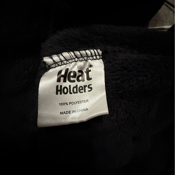 Heat Holders Men’s Spa Robe. Black Plush. One size fits most. - Picture 6 of 6